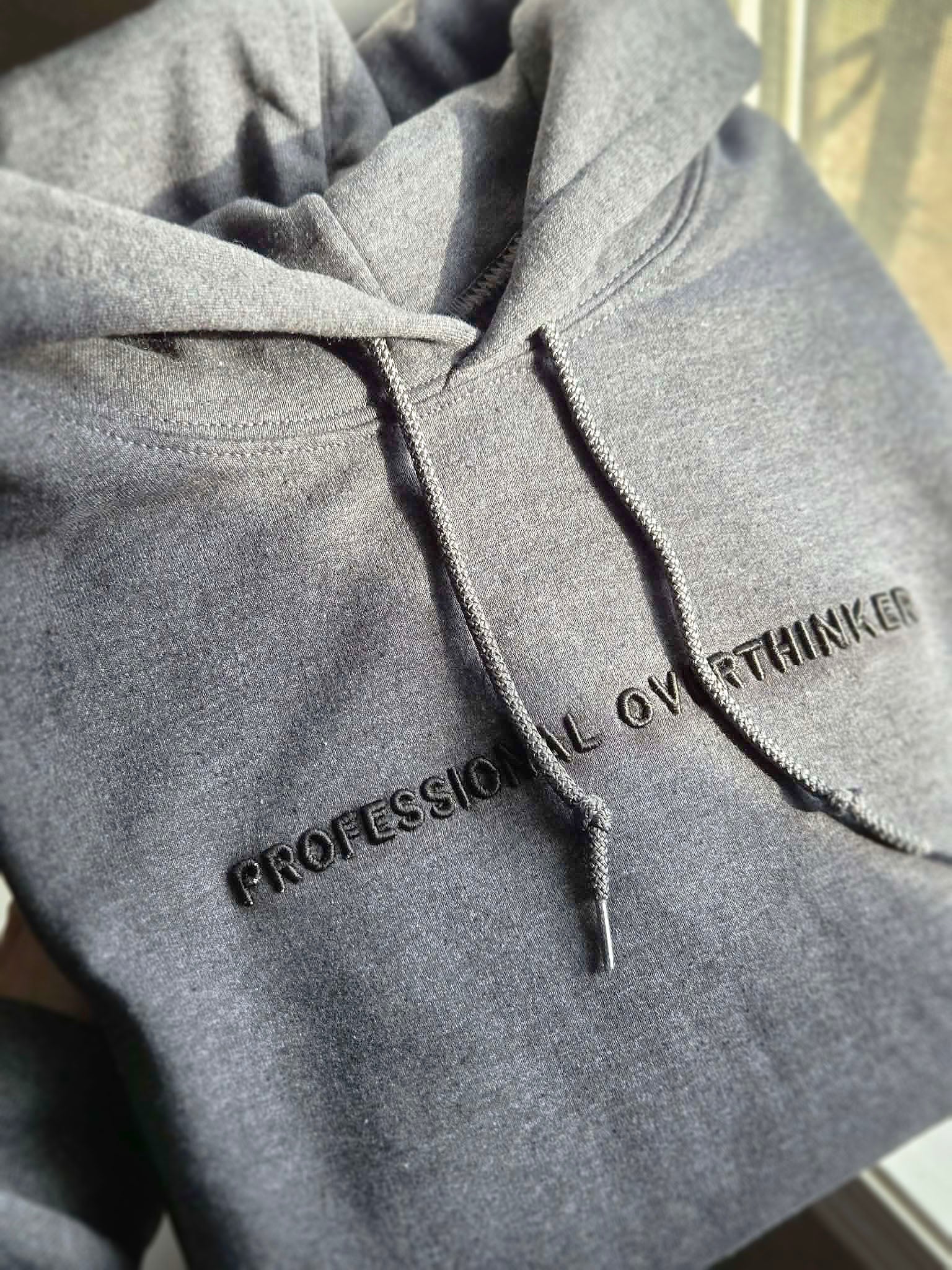 Professional Overthinker Hoodie - Embroidered – Mood Stitch