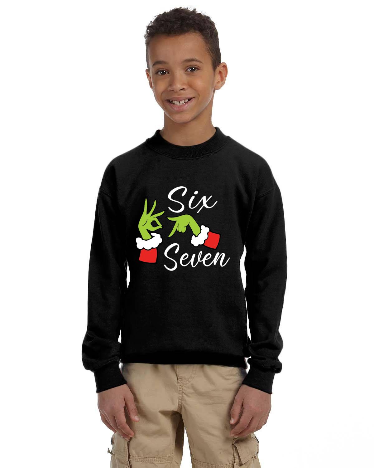 6-7 Christmas Grinch Crewneck Sweatshirt - Youth